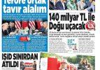 5 Eylül 2016 gazete manşetleri
