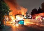Halk otobüsüne molotoflu saldırı