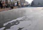 Porsuk çayı buz tuttu