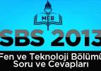 SBS 2013 Soru ve cevapları (Fen ve Teknoloji)