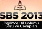 SBS 2013 Soru ve cevapları (İngilizce)