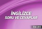 TEOG 2015 - İngilizce soru ve cevapları