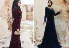 Tesettürde yeni trend: Kadife elbiseler