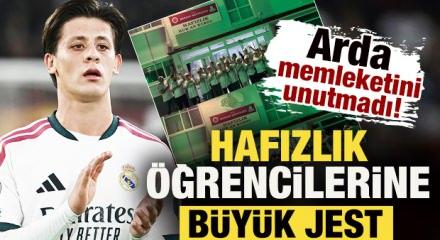 Arda G&uuml;ler, memleketini unutmadı! Hafızlık &ouml;ğrencilerine b&uuml;y&uuml;k jest