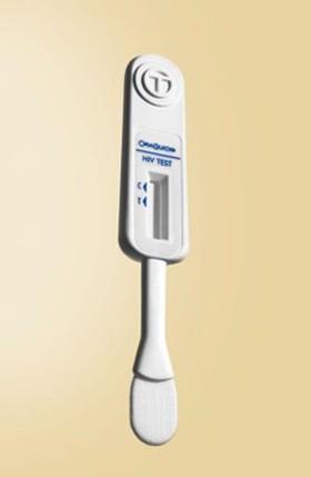 Bir damla tükürük ve OraQuick’i kullanarak HIV enfeksiyonuna işaret eden antikorları tespit etmek mümkün. 