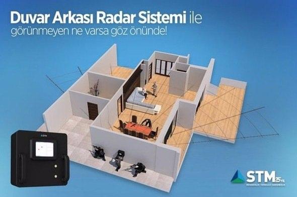 <p>Duvar Arkası Radarı (DAR) <br />
<br />
STM mühendisleri, görsel erişim ve keşif imkanının olmadığı kapalı mekanlarda bulunan insan ve canlı hedeflerin varlığını ve konumunu tespit etmek için radyo frekans dalgalarını kullanan DAR'ı geliştirdi.</p>