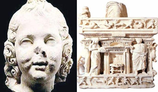 <p><strong>İNGİLTERE</strong></p>
<p>Eros başı (Victoria and Albert Müzesi)</p>
<p>1700 yıllık Sidamara Lahdi’nden koparılarak kaçırıldı ve İngiltere’deki Victoria-Albert Müzesi’nin deposunda tutuluyor. Victoria-Albert Müzesi’yle anlaşmaya varılabilirse, ‘Eros Başı’, ait olduğu Sidamara Lahdi’yle yeniden birleştirilerek İstanbul Arkeoloji Müzeleri’nde sergilenebilecek.</p>