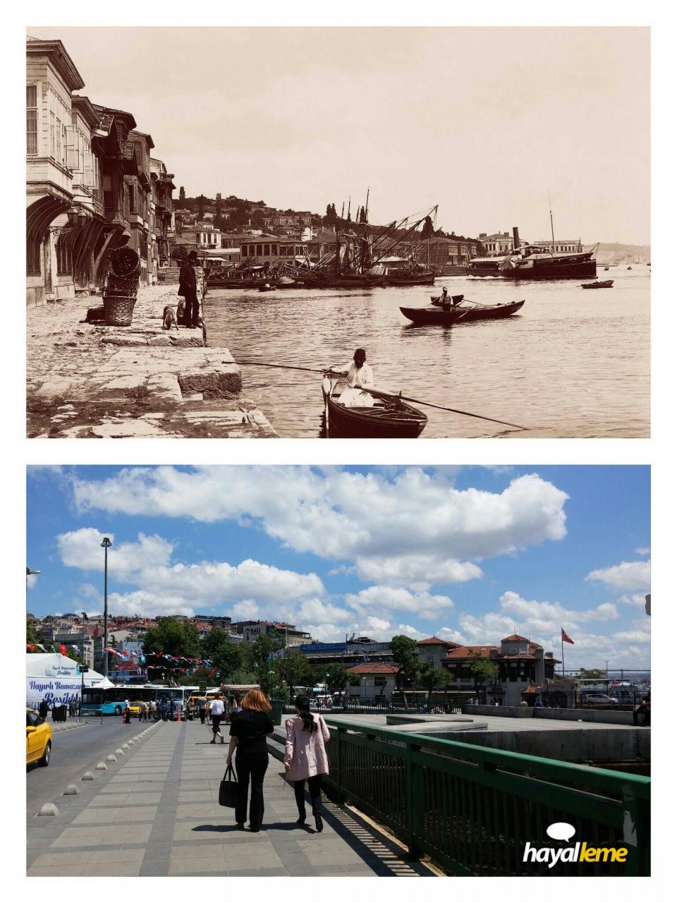 <p>Yaklaşık 130 yıl önce ve günümüzde Beşiktaş.</p>
