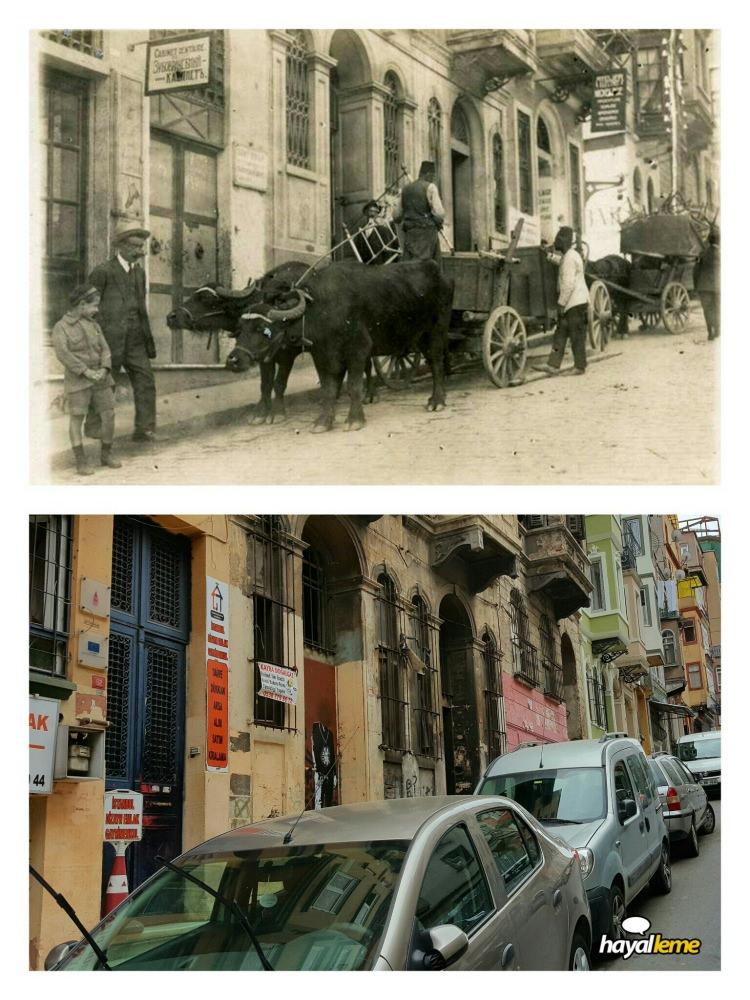 <p>Tarlabaşı'nda 90 küsur yıl önce ve günümüz.</p>
