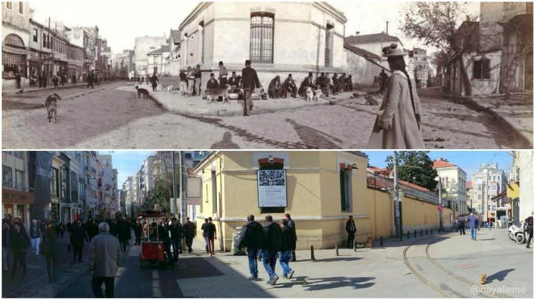 <p>İstiklal Caddesi'nin dünü ve bugünü</p>
