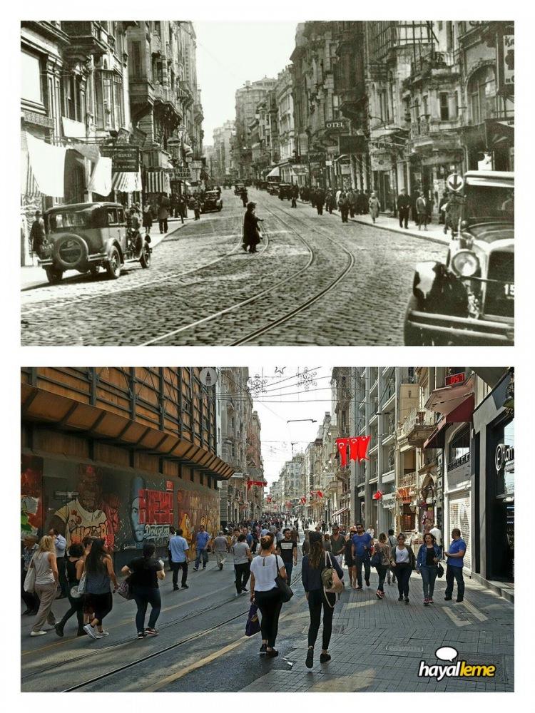 <p>İstiklal Caddesi. 1930'lu yıllar</p>
