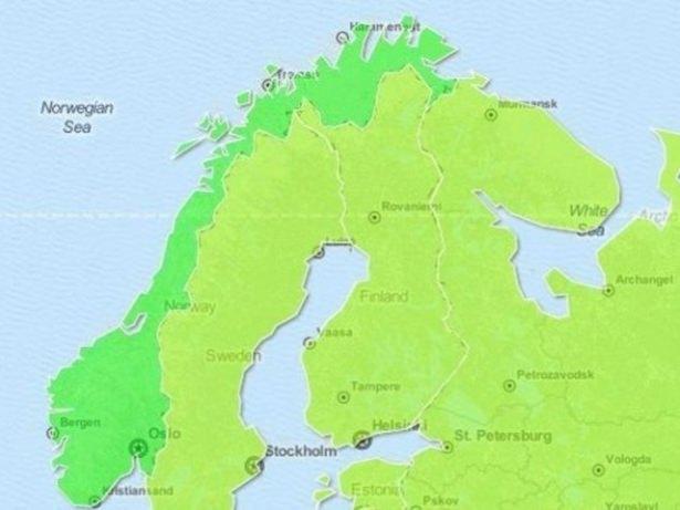<p>Norveç: 100</p>

<p> </p>
