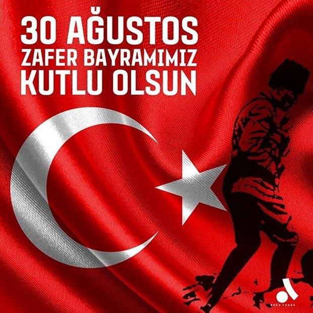 <p><strong>Arda Turan</strong></p>

<p>"Vatanımızın bağımsızlığı için savaşmış başta Mustafa Kemal Atatürk ve silah arkadaşları olmak üzere tüm gazi ve şehitlerimizi saygı, minnet ve rahmetle anıyorum. Bu vatan aziz hatıralarınız sayesinde sonsuza dek bağımsız, sonsuza dek ayakta kalacaktır. 30 Ağustos Zafer Bayramımız kutlu olsun."</p>
