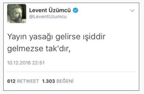 <p>Yaşanan hain terör saldırısının ardından bir takım kendini bilmez şuursuz da her zaman ki gibi insanlık dışı tweetler attı. Bunların başında <em><strong>Levent Üzümcü</strong></em> isminde şahıs da başı çekti.</p>
