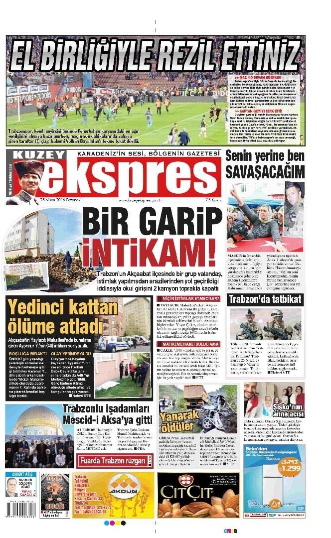 <p>EL BİRLİĞİYLE REZİL ETTİNİZ (KUZEY EKSPRES)</p>
<p> </p>