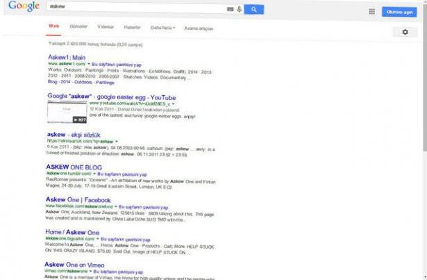 <p>Google Tilt Google arama motorunda “tilt” yada “Askew” aramalarını yaptığınız zaman, sayfanın biraz yana yattığını fark edeceksiniz.</p>

<p> </p>
