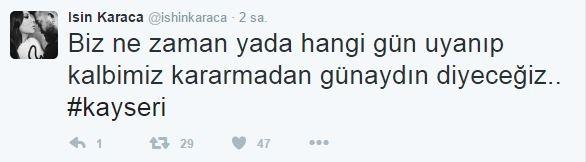 <p>Kayseri'de yaşanan bombalı saldırının ardından, ünlü isimler tepkilerini sosyal paylaşım sitesi Twitter'dan duyurdu...</p>
