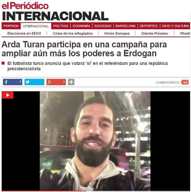<p><strong>EL PERIODICO INTERNACIONAL</strong></p>

<p>Cumhurbaşkanı'nın yetkilerini genişletecek kampanyaya dahil oldu. Türk futbolcu referandumda 'Evet' diyeceğini açıkladı.</p>
