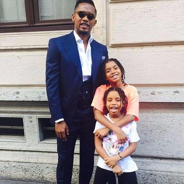 <p>Samuel Eto'o, Maelle ve Georgette</p>