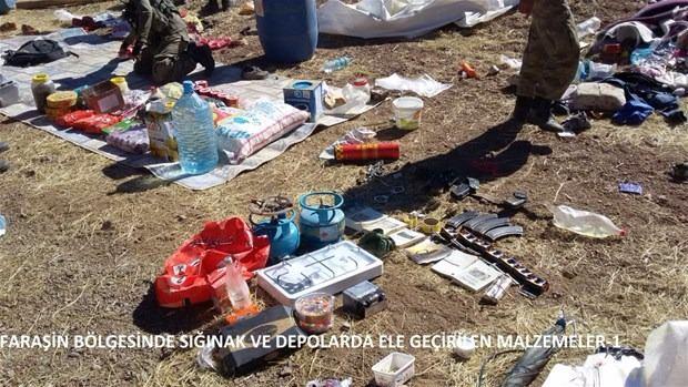 <p><strong>3 SIĞINAK BULUNDU</strong></p>
<p>Operasyon kapsamında yapılan aramalarda 3 ayrı sığınak ile bölücü terör örgütünün sözde şehitliği olarak kabul edilen yerde, terör örgütüne ait sembol nitelikli yapılar ve muhtelif yaşam malzemesi ele geçirildi.</p>