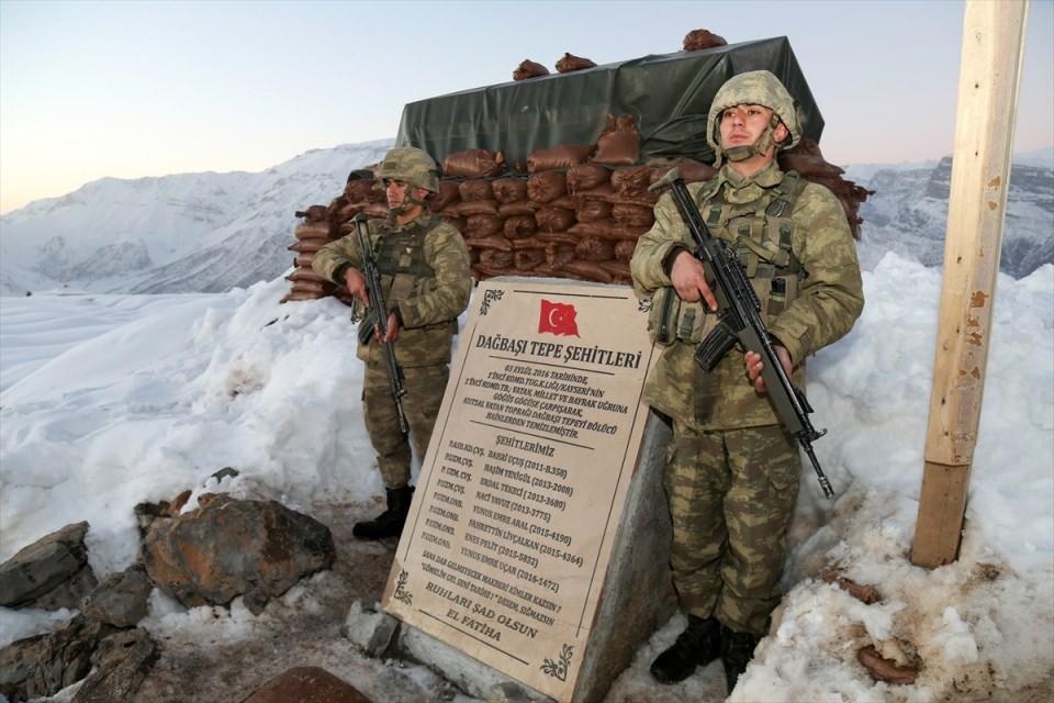 <p>Aynı üs bölgesinde görevli  sözleşmeli er Ali Ertaş da soğuk hava koşullarına rağmen vatani görevlerini aksatmadan yürüttüklerini belirterek, "Sizler, biz burada olduğumuz sürece rahat uyuyabilirsiniz. Yeni yılda sevdiklerime, aileme ve Adıyaman'ın Gölbaşı ilçesine selam söylüyorum." diye konuştu.  </p>

<p> </p>
