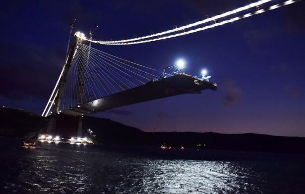 <p>Yavuz Sultan Selim Köprüsü ve Kuzey Marmara Otoyolu adıyla yürütülen, 700'ü mühendis toplam 6 bin 500 personelle 24 saat esasına göre çalıştığı projede, önemli aşama kaydedildi. </p>
