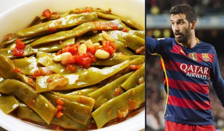 <p>Arda Turan - Taze fasulye</p>
<p>Barcelona'da oynadığı futbolla gurur kaynağımız olan Arda Turan, Türk mutfağının olmazsa olmazı taze fasulyeye çok düşkün.</p>