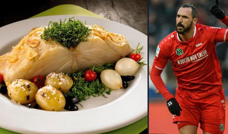 <p>Hugo Almeida - Bacalhau</p>
<p>Almeida ise Portekiz ve Brezilya'da yaygın olan 'Bacalhau' isimli yemeği tüketmeyi seviyor. Morina balığından yapılan yemek özellikle Portekiz'de 1001 farklı yöntemle pişiriliyor.</p>