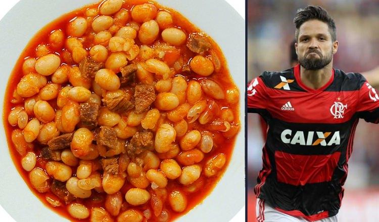 <p>Diego Ribas - Kuru fasulye<br />
<br />
Flamengo forması giyen Diego Ribas da Alex gibi feijoad isimli yemeği seviyor. Ancak Diego, Fenerbahçe'de oynadığı dönemde lahana sarması ve kuru fasulye hayranı oldu.</p>