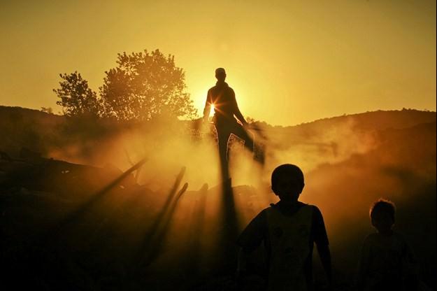 Yılın Basın Fotoğrafları 2011 yarışmasında VakıfBank özel ödülü alan karede Kızılcahamam’daki mangal kömürü işçileri. (Fotoğraf: İlkin ESKİPEHLİVAN / Anadolu Ajansı)