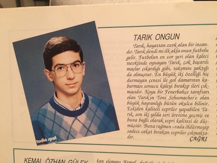 <p>Tarık Ongun'un üniversite yıllığından olduğu iddia edilen bir yazıda deneyimli yan hakemin 'Koyu bir Fenerbahçe taraftarı' olduğu belirtiliyor.</p>
