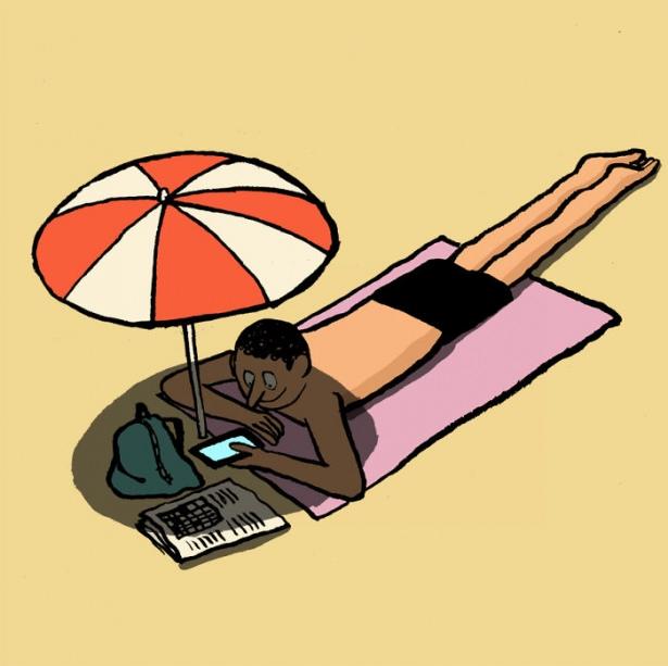 <p>Fransız sanatçı Jean Jullien insanların teknoloji tarafından nasıl ele geçirildiğini çizdi. </p>