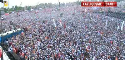 Erdoğan, meydana b&ouml;yle geldi
