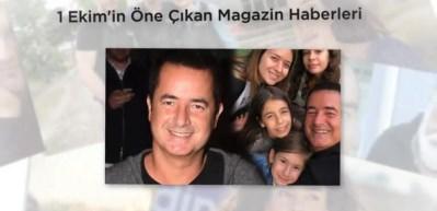 1 Ekim'in &Ouml;ne &Ccedil;ıkan Magazin Haberleri