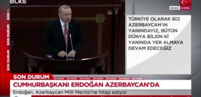 ​Azerbaycan Meclisi'nde Erdoğan'dan son dakika tarihi rest: B&uuml;t&uuml;n d&uuml;nya bilsin ki...