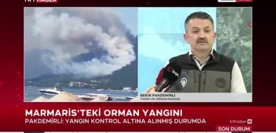Bakan Pakdemirli'den Marmaris'teki yangın sonrası ortaya atılan iddialara &ccedil;ok sert tepki!