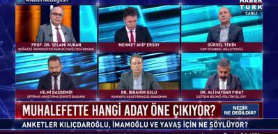 Erdoğan'ın hangi rakibi ka&ccedil; oy alır? Canlı yayında anket sonu&ccedil;larını a&ccedil;ıkladı