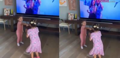 Berkay'ın kızları, babalarının şarkısı eşliğinde dans etti