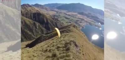 İzlerken uçuyormuş gibi hissettiren yamaç paraşütü anları kamerada