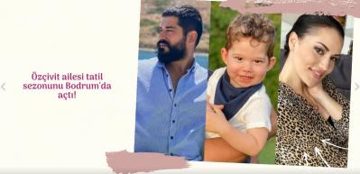 Özçivit ailesi tatil sezonunu Bodrum'da açtı! Karan bebek plajda...