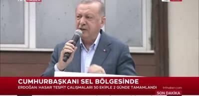 	Başkan Erdoğan afet b&ouml;lgesinde yaraları saracak m&uuml;jdeleri a&ccedil;ıkladı!