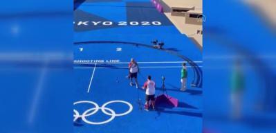 Bakan Kasapoğlu'nun olimpiyat sevinci kameraya yansıdı