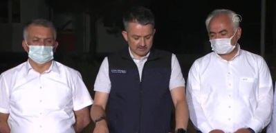 Tarım ve Orman Bakanı Pakdemirli, Manavgat'taki orman yangınına ilişkin a&ccedil;ıklamada bulundu