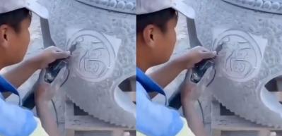 Taş işleme ustalığıyla ortaya çıkan masa ve sandalyeleri görenler bayılıyor