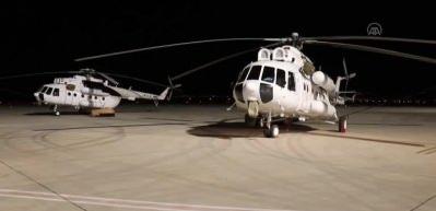 Ukrayna'dan gelen 5 helikopter hava karardığında da g&ouml;rev yapacak