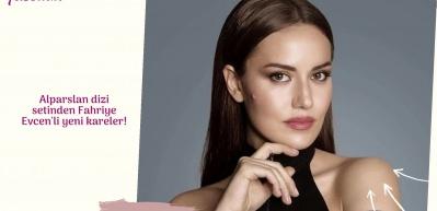 Alparslan dizi setinden Fahriye Evcen'li yeni kareler!