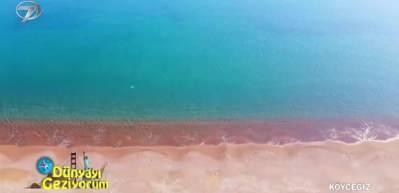 Köyceğiz Ekincik Koyu çok farklı renkte kumlara sahip