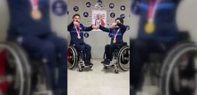 Milli sporcular madalyaları horon eşliğinde kutladı