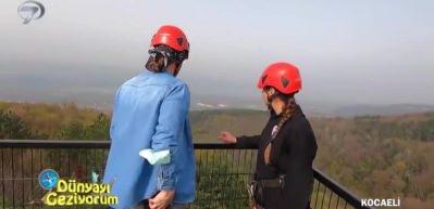 Kartepe'de ağaçlar arasında zipline deneyimi 