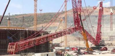 Akkuyu NGS&rsquo;de d&uuml;nyanın en g&uuml;&ccedil;l&uuml; inşaat vin&ccedil;i devreye alındı